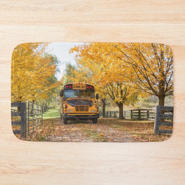 Item preview, Fall Scene with Yellow School bus designed and sold by Roxane Bay.