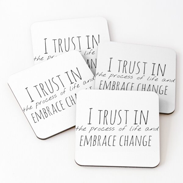 Item preview, I Trust in the Process of Life and Embrace Change – Affirmation – Flow Typography Design designed and sold by Camila  Ardila.