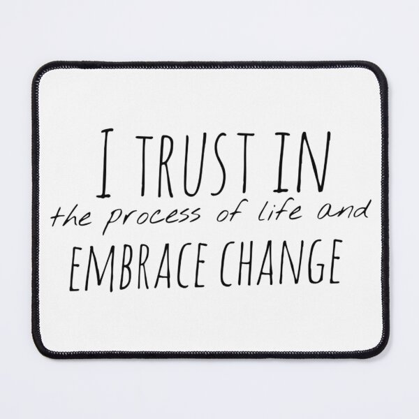 Item preview, I Trust in the Process of Life and Embrace Change – Affirmation – Flow Typography Design designed and sold by Camila Ardila.