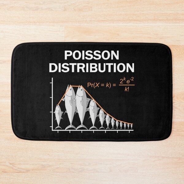 Item preview, Poisson distribution - The probability of fish! (on black) designed and sold by Groenendijk.