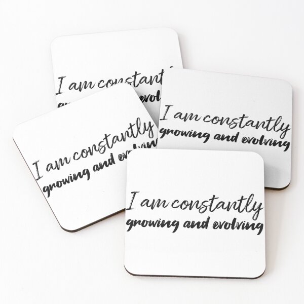 Item preview, I Am Constantly Growing and Evolving – Affirmation – Transformation Typography Design designed and sold by Camila  Ardila.