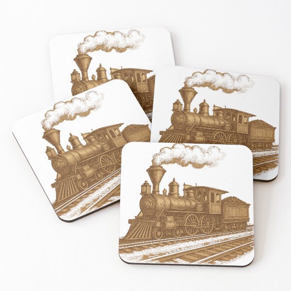 Item preview, Vintage Steam Locomotive - Classic Railroad Train Illustration Design designed and sold by freackly.