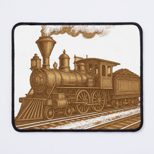 Item preview, Vintage Steam Locomotive - Classic Railroad Train Illustration Design designed and sold by freackly.
