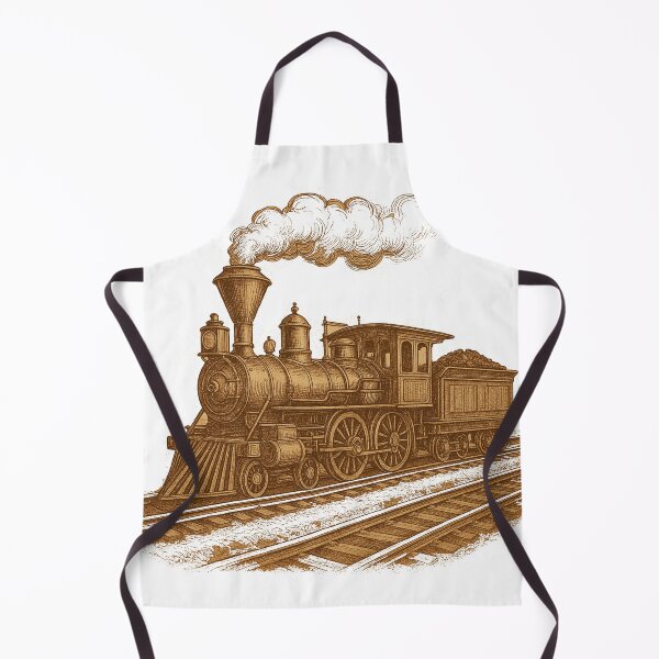 Item preview, Vintage Steam Locomotive - Classic Railroad Train Illustration Design designed and sold by freackly.