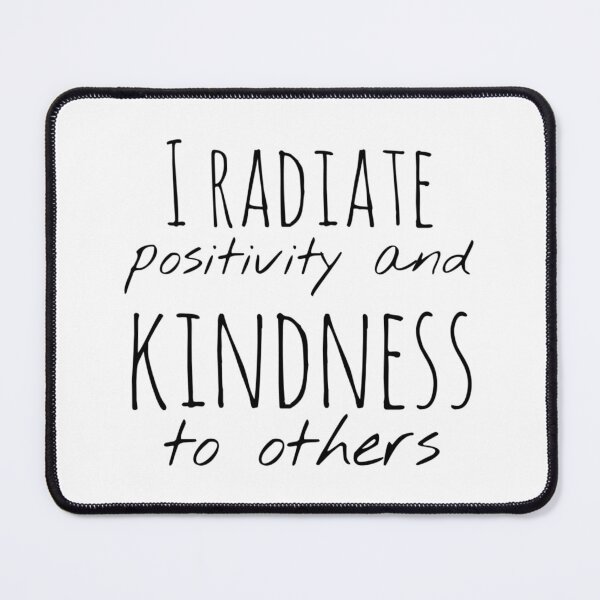 Item preview, I Radiate Positivity and Kindness to Others – Affirmation – Light Energy Typography Design designed and sold by Camila  Ardila.