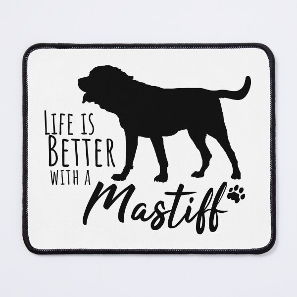 Item preview, Life Is Better with a Mastiff – Dog Silhouette Design for Dog Moms and Dads designed and sold by EmeraldeaArt.