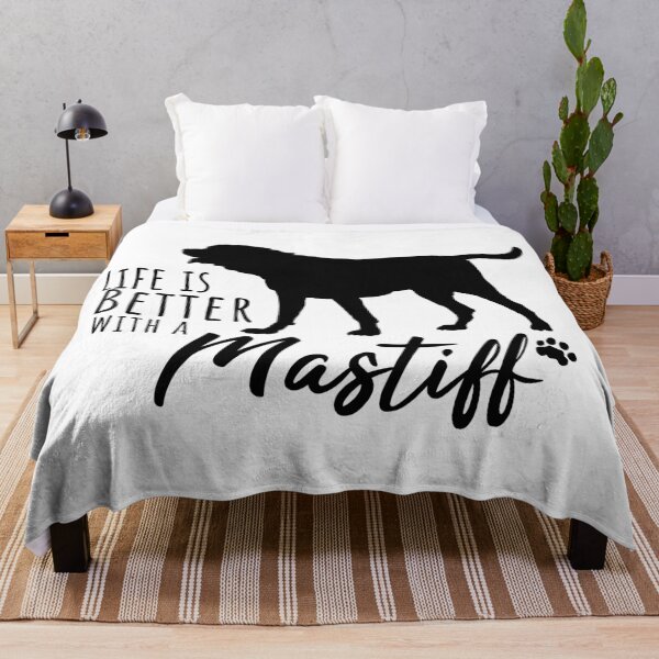 Item preview, Life Is Better with a Mastiff – Dog Silhouette Design for Dog Moms and Dads designed and sold by EmeraldeaArt.