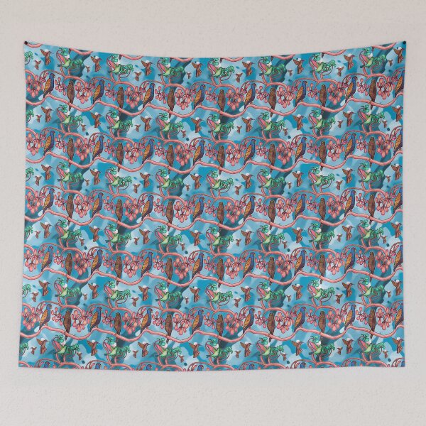 Item preview, Brunch Squad: Hawk, Parrot & Hummingbirds designed and sold by lulo-pez-art.