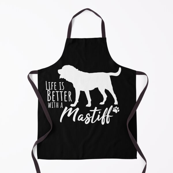 Item preview, Life Is Better with a Mastiff – white Dog Silhouette Design for Dog Moms and Dads designed and sold by EmeraldeaArt.