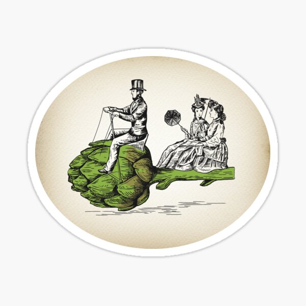 Promenade belle époque en artichaut Sticker