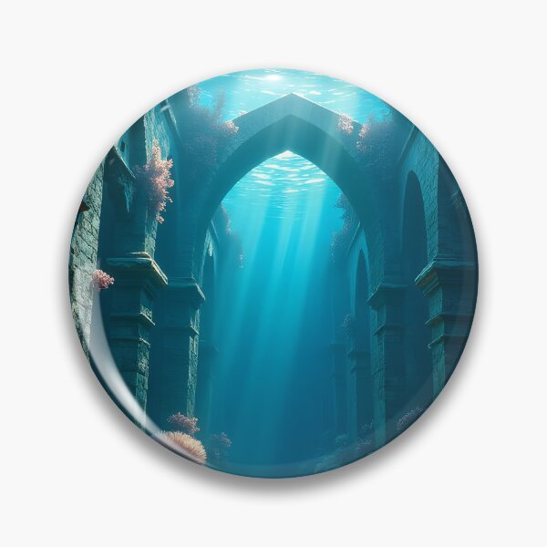 Item preview, Sunlit Ruins Beneath the Waves designed and sold by oanaunciuleanu.