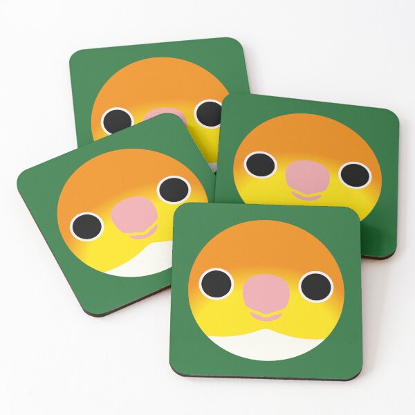 Item preview, The face of a White-bellied Caique designed and sold by INKOYADO.