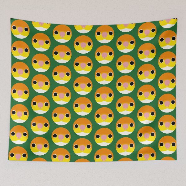 Item preview, The face of a White-bellied Caique designed and sold by INKOYADO.