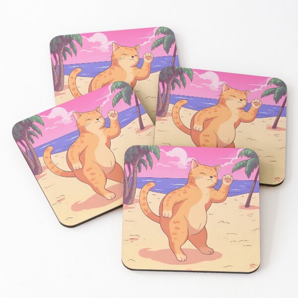Item preview, Tropical Groove: Cute Anime Cat Dance designed and sold by Skyla007.