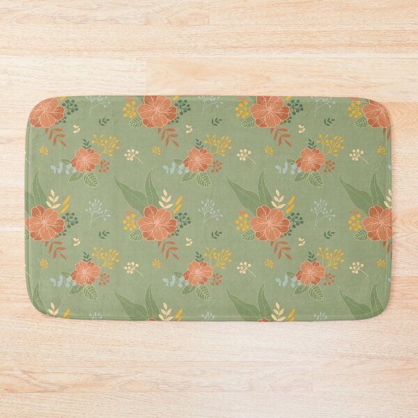Item preview, Light green background with floweral pattern  designed and sold by Chirayu1111.