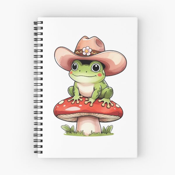 Item preview, Kawaii Frog Cowboy Hat Mushroom Character designed and sold by Alla-Creates.