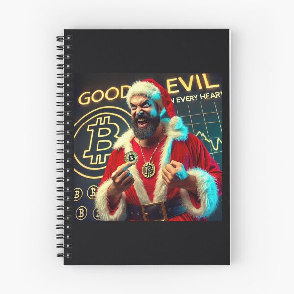Item preview, Dark Aggressive Santa Bitcoin Greed designed and sold by Voodoo Store Paranormal Collections.