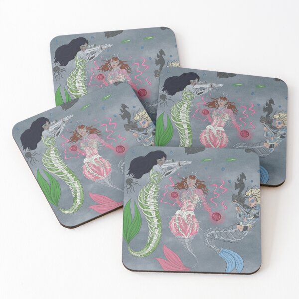 Item preview, Cyber exoskeleton mermaids in battle - Mermay  designed and sold by SorceressApprentice.