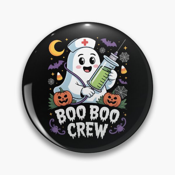 Item preview, Boo Boo Crew – Nurse Ghost Halloween T‑Shirt with Spooky Decorations designed and sold by Splotchly.