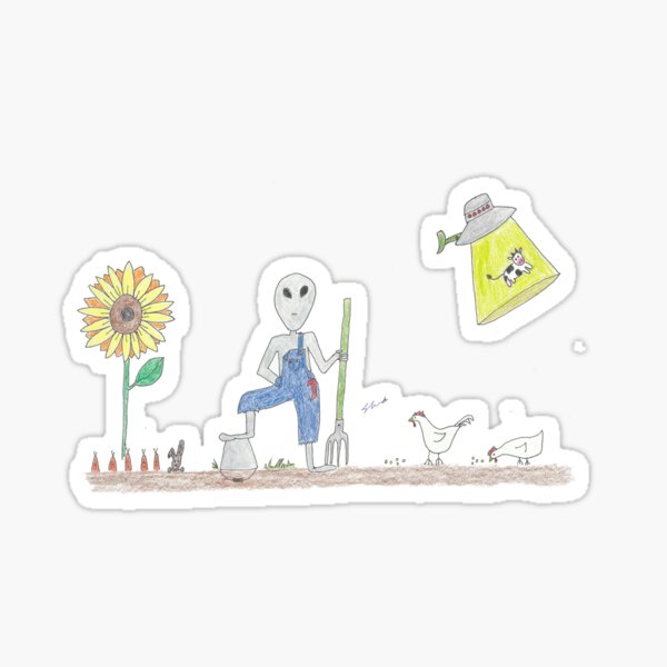 Item preview, Alien Farmer designed and sold by Cute Little Alien Designs.