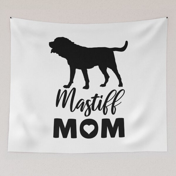 Artikelvorschau, Mastiff Mom – Schwarzes Silhouette-Hundedesign für große Hundeliebhaber entworfen und verkauft von EmeraldeaArt.