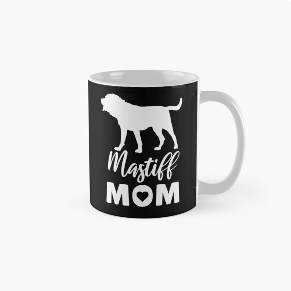 Artikelvorschau, Mastiff Mom – weißes Silhouette-Hundedesign für große Hundeliebhaber entworfen und verkauft von EmeraldeaArt.
