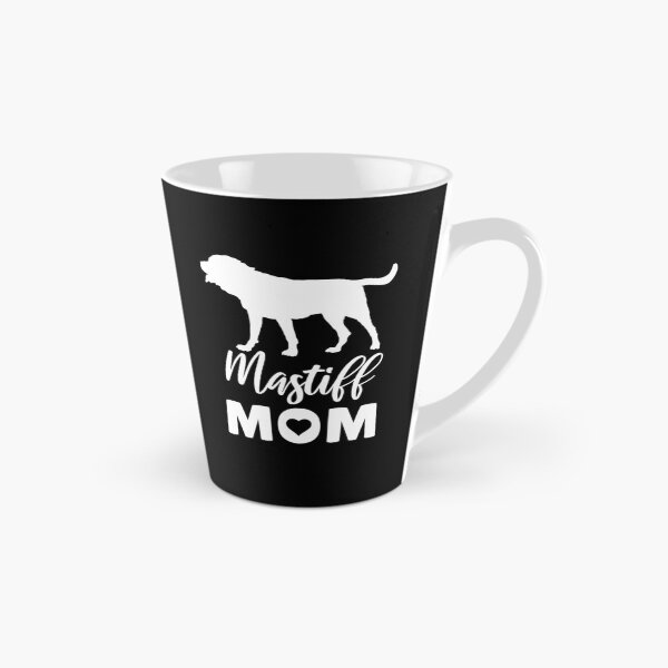 Artikelvorschau, Mastiff Mom – weißes Silhouette-Hundedesign für große Hundeliebhaber entworfen und verkauft von EmeraldeaArt.