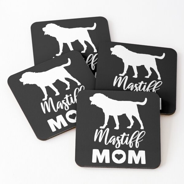 Artikelvorschau, Mastiff Mom – weißes Silhouette-Hundedesign für große Hundeliebhaber entworfen und verkauft von EmeraldeaArt.