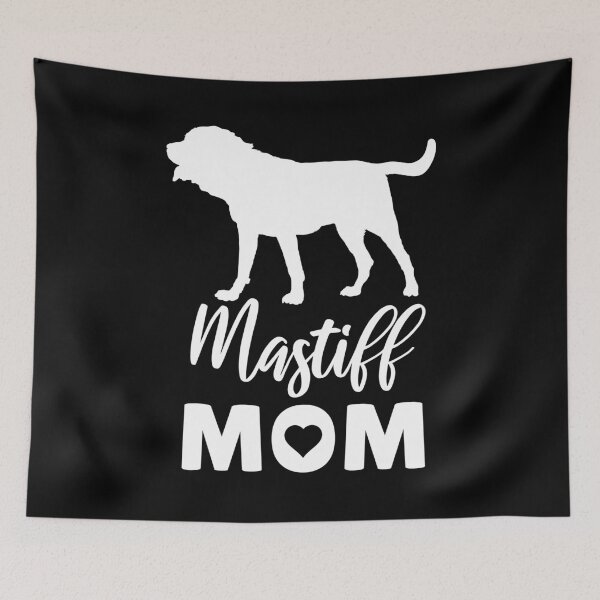 Artikelvorschau, Mastiff Mom – weißes Silhouette-Hundedesign für große Hundeliebhaber entworfen und verkauft von EmeraldeaArt.