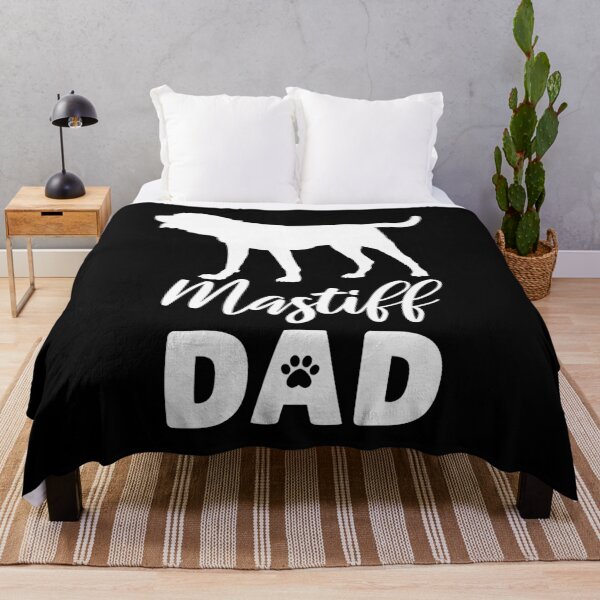 Artikelvorschau, Mastiff Dad – Auffälliges weißes Silhouetten-Design für große Hundeväter entworfen und verkauft von EmeraldeaArt.