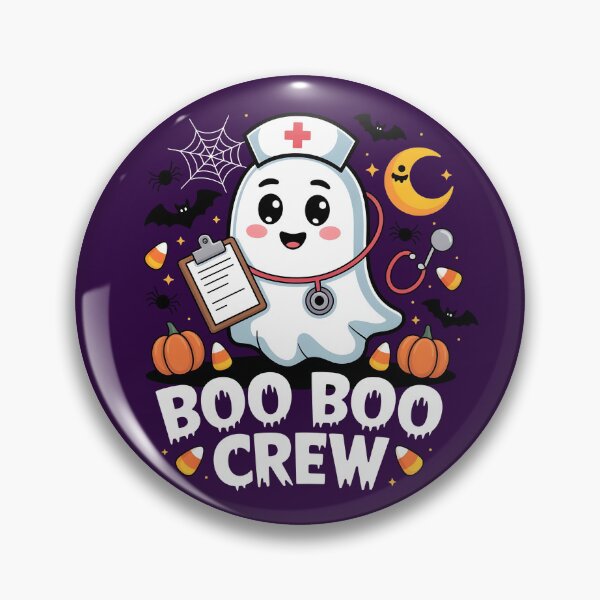Item preview, Boo Boo Crew – Nurse Ghost Halloween T‑Shirt with Spooky Decorations designed and sold by Splotchly.