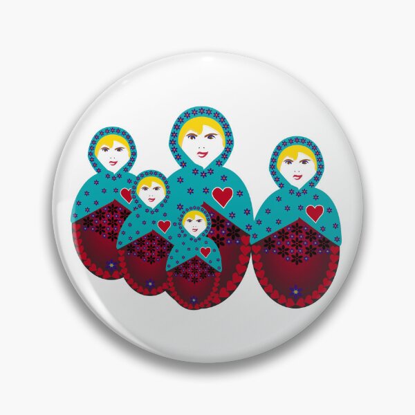 Item preview, Forget-Me-Not Matryoshka - Nesting Doll - Group of Dolls designed and sold by Kate Anderson Art.