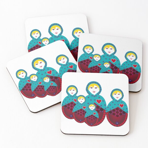 Item preview, Forget-Me-Not Matryoshka - Nesting Doll - Group of Dolls designed and sold by Kate Anderson Art.