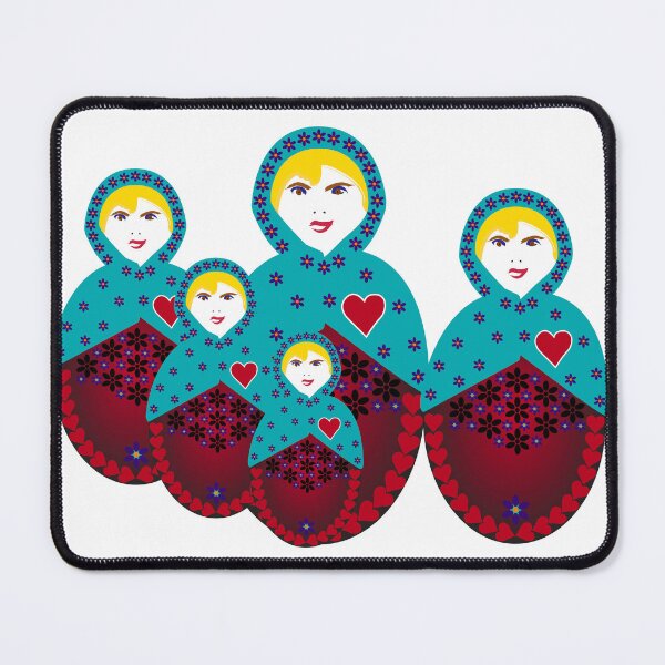 Item preview, Forget-Me-Not Matryoshka - Nesting Doll - Group of Dolls designed and sold by Kate Anderson Art.
