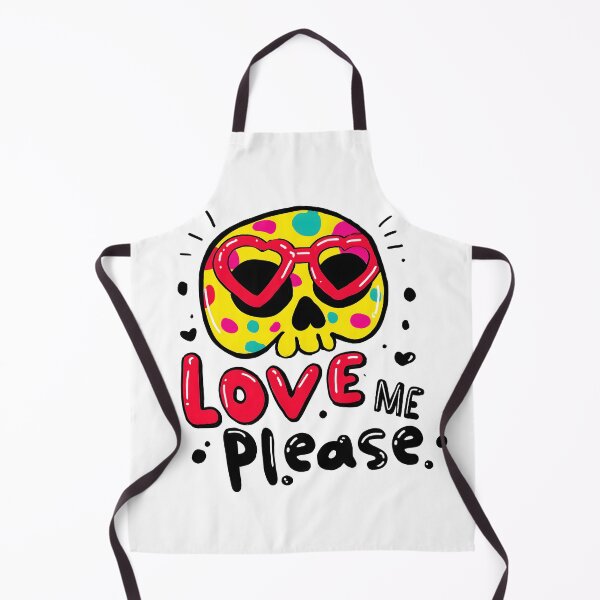 Item preview, Neon Skull Sticker –LOVE ME PLEASE-Neon Heart Eyes, Funny Punk Valentine designed and sold by BubbleDream Art .