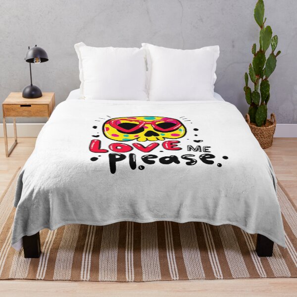 Item preview, Neon Skull Sticker –LOVE ME PLEASE-Neon Heart Eyes, Funny Punk Valentine designed and sold by BubbleDream Art .