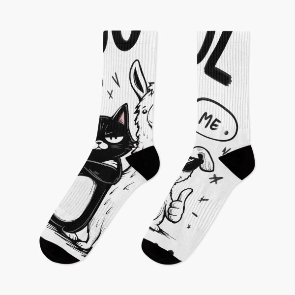 Item preview, Too Cool To Function – Black & White Cartoon Animals designed and sold by Pulse Creativity Designs.