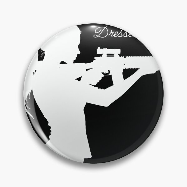 Item preview, Dressed to Kill – Fierce Female Silhouette Rifle Graphic Tee designed and sold by PiggFamilyPrint.