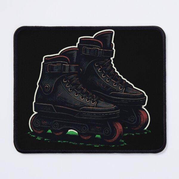 Item preview, Dark Aggressive Inline Skates – Grunge Street Art Illustration designed and sold by Famouspixel.