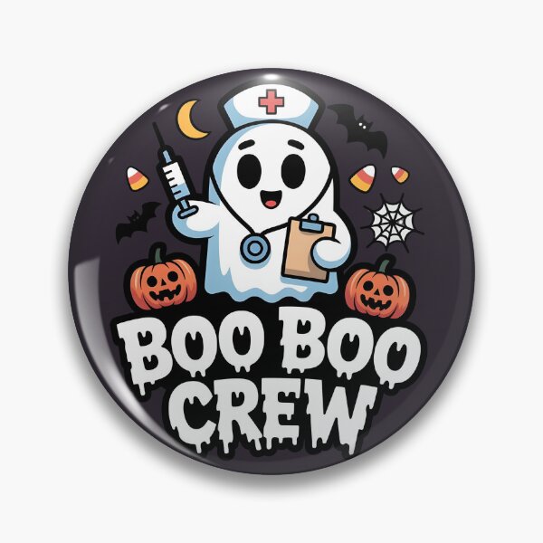 Item preview, Boo Boo Crew – Nurse Ghost Halloween T‑Shirt with Spooky Decorations designed and sold by Splotchly.