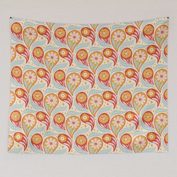 Item preview, Groovy 1970s--Paisley-Flowers & Leaves designed and sold by Kozee.
