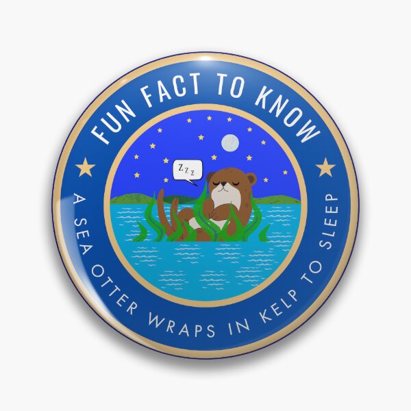 Item preview, Fun fact to know A sea otter wraps in kelp to sleep designed and sold by fev-rocks.