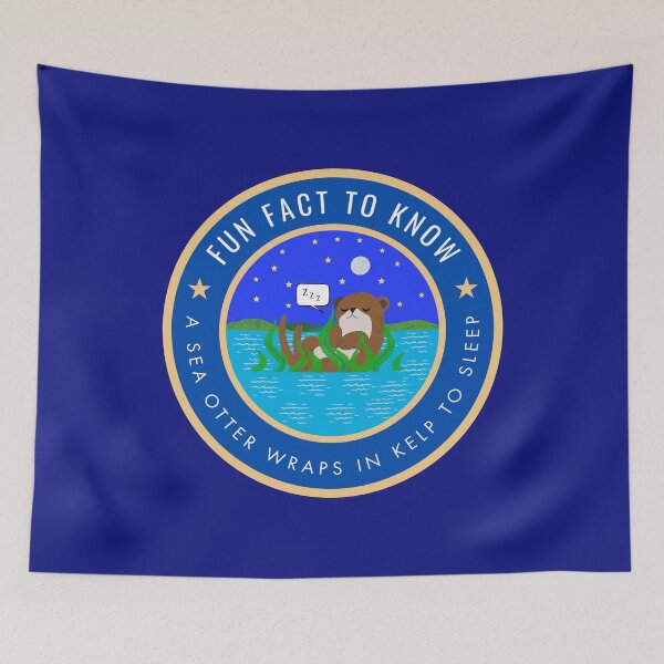 Item preview, Fun fact to know A sea otter wraps in kelp to sleep designed and sold by fev-rocks.