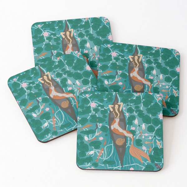 Item preview, Mermay serenity - peaceful mermaid in lily pond  designed and sold by SorceressApprentice.
