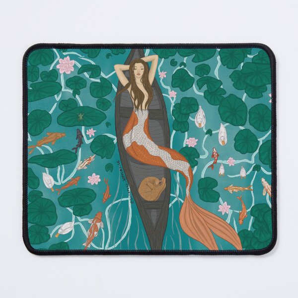 Item preview, Mermay serenity - peaceful mermaid in lily pond designed and sold by SorceressApprentice.