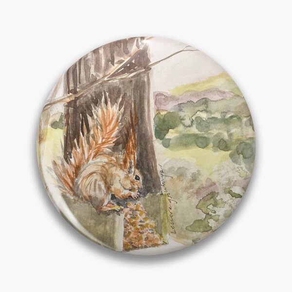 Item preview, Red Squirrel with Hazelnuts designed and sold by lenorelove.