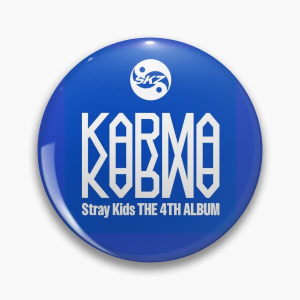 Item preview, Stray Kids KARMA logo blue the 4th album SKZ you make stray kids stay dominate world tour skzoo kpop bang cahn lee know changbin hyunjin han felix seungmin IN designed and sold by Kpop-Noona.