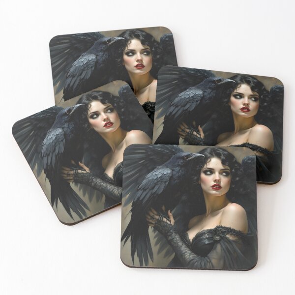 Item preview, Goddess Morrigan with Raven. designed and sold by SoniaSarkali.