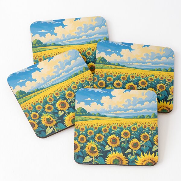 Item preview, Sunflowers in field golden hour designed and sold by Anisha  Vaz.