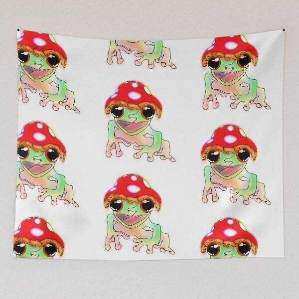 Item preview, Doe Eyed Whimsical Frog in a Mushroom Hat – animalzinhats designed and sold by Ashley’sAnimalz.